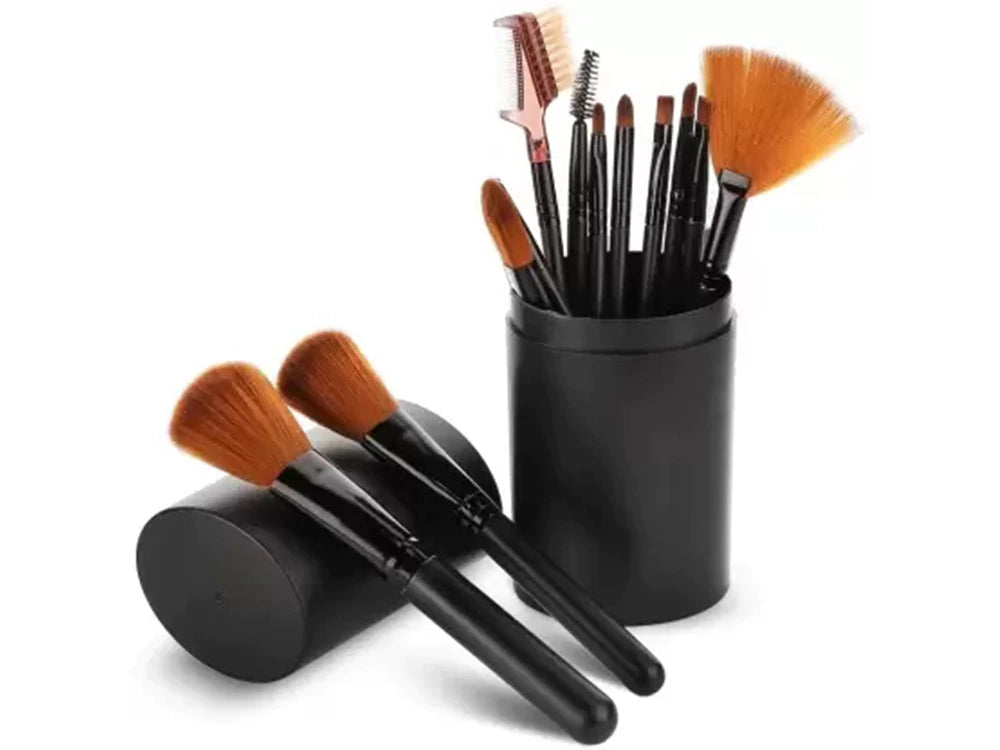 Lot de 12 Pinceaux de Maquillage avec Boîte rangement