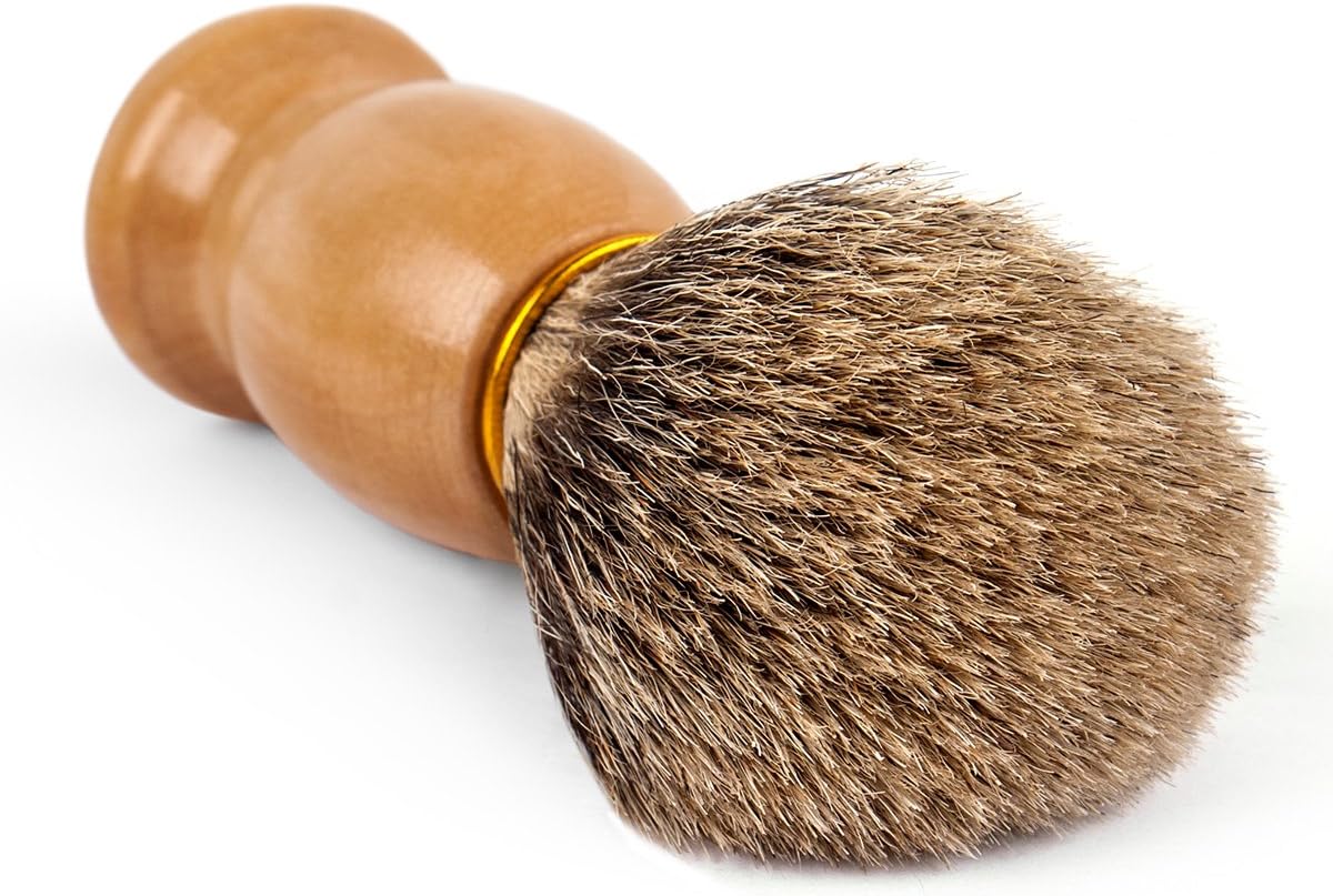 Pennello da barba tradizionale – Manico ergonomico in legno e setole morbide – Insaponamento e cura della pelle