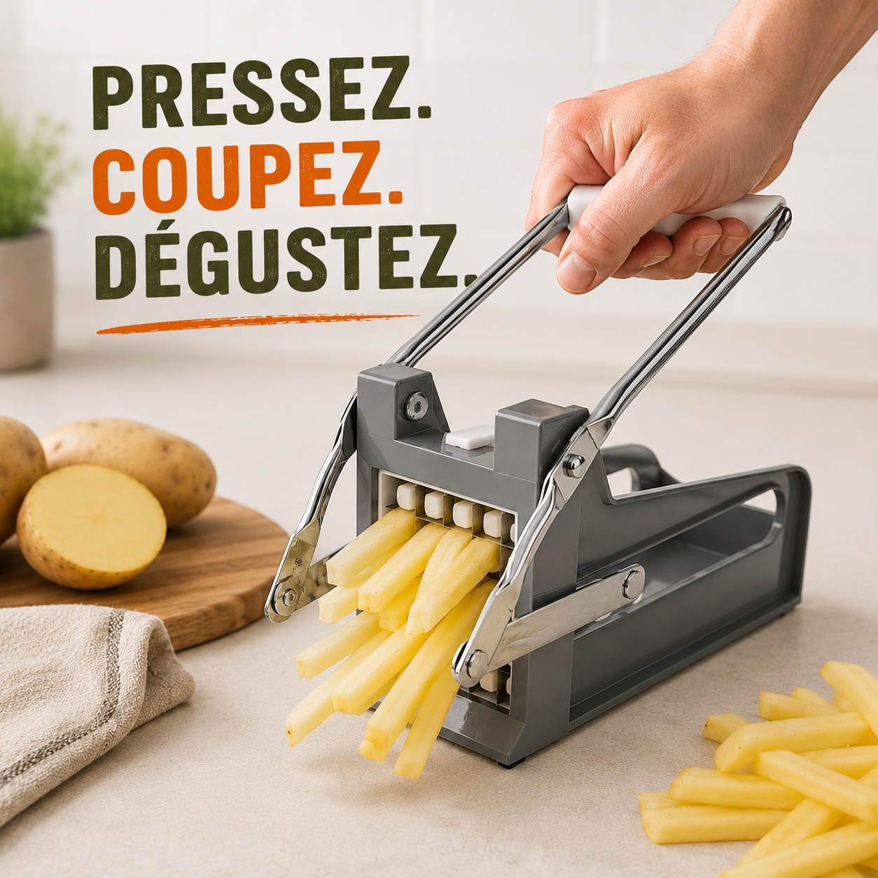 Coupe Frites Manuel – 2 Lames Interchangeables