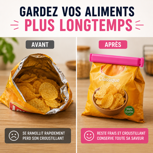Lot de 15 Pinces Fermeture Sachets – Clips Alimentaires Réutilisables