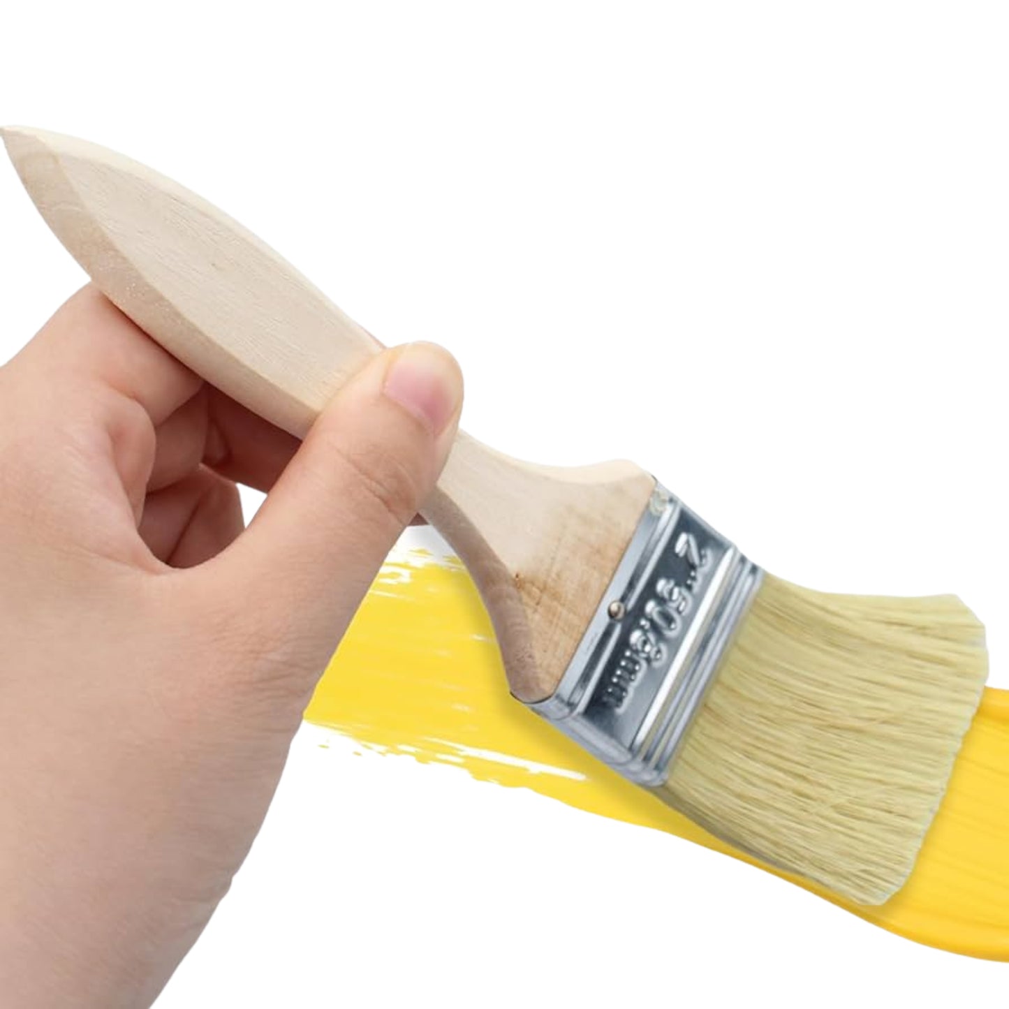 Lot de 5 Pinceaux de Peinture en Bois – 19 à 65 mm