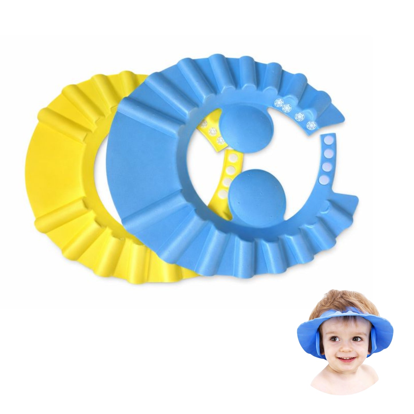 Lot de 2 Chapeaux de Bain Bébé – Protection Yeux & Oreilles