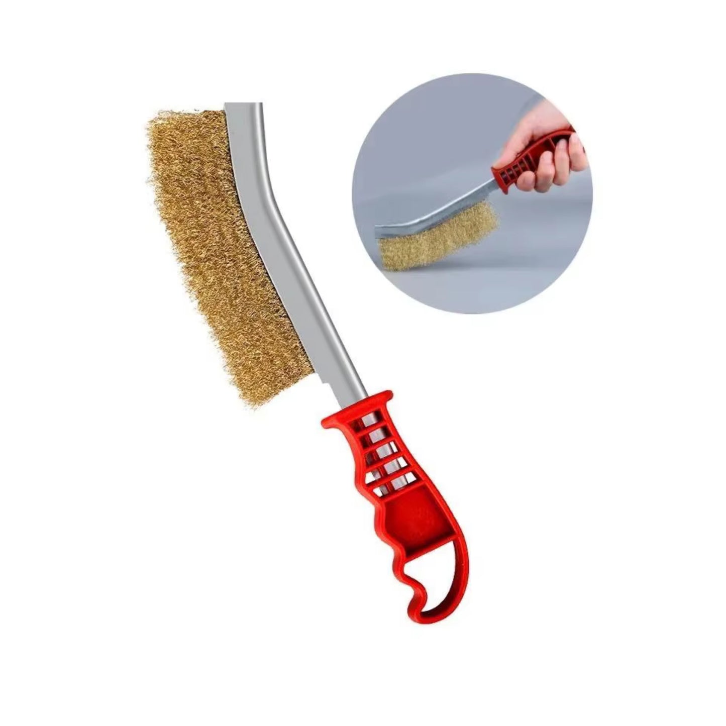 Brosse en Laiton avec Manche en Plastique