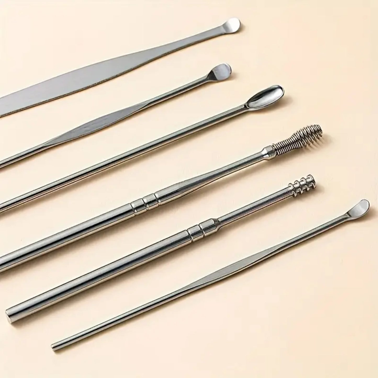 Kit Nettoyage Oreilles Inox – 6 Pièces