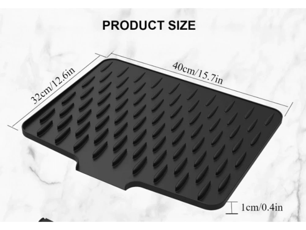 Tapis Égouttoir pour Évier de Cuisine en TPR – 40 x 32 cm