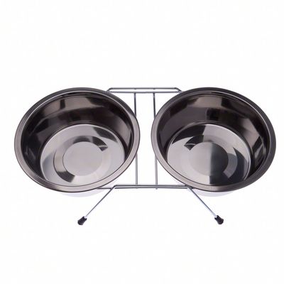 Lot de 2 Gamelles en Inox pour Animaux – Ø 11 cm