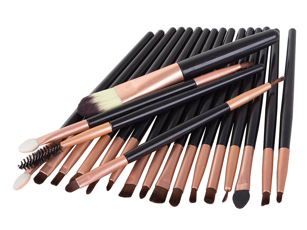 Set di 20 accessori per il trucco: pennelli, pennelli e strumenti completi per viso, occhi e labbra