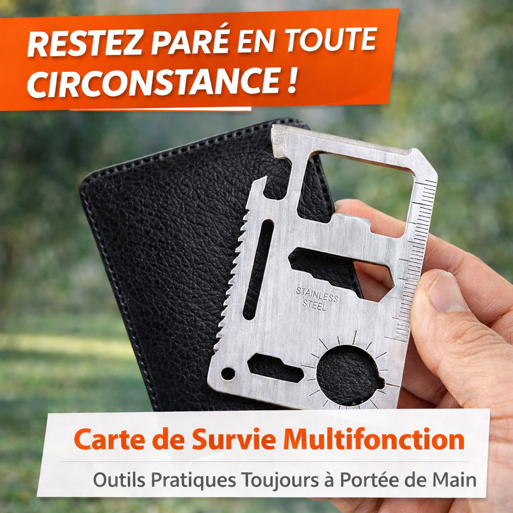 Carte de Survie Multifonction 11-en-1