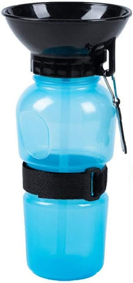 Borraccia da viaggio per cani con ciotola integrata - Borraccia da 500 ml - Facile da trasportare, colore casuale