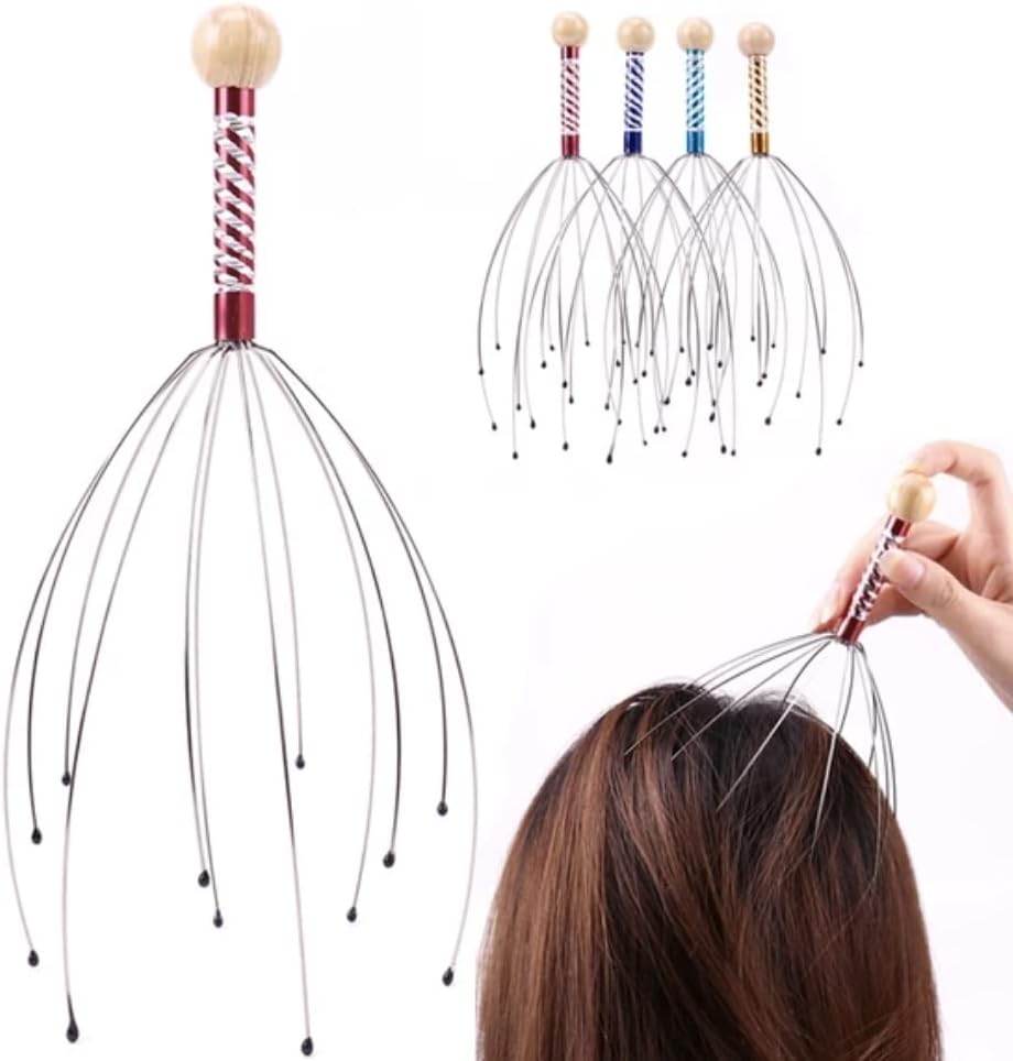 Massaggiatore rilassante per la testa – Stimolatore antistress per il cuoio capelluto con ugelli morbidi