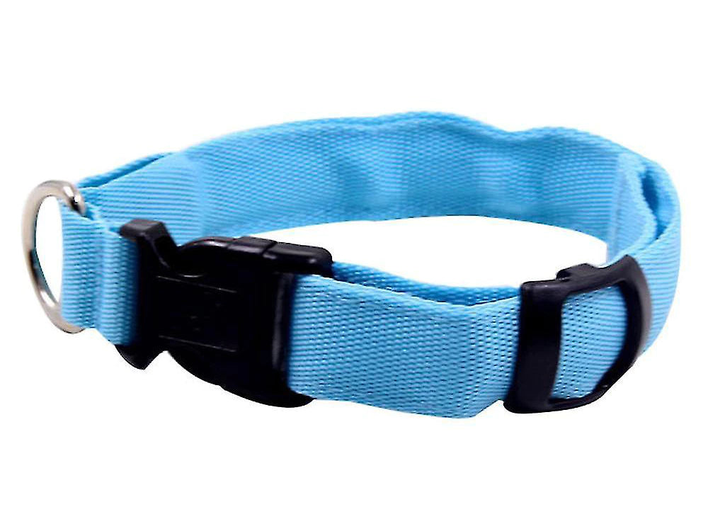 Collare per cani con luce LED – Taglia L (55 cm) – 3 modalità di illuminazione, nylon, fibbia e clip – Blu