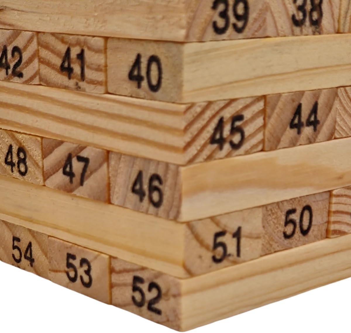 Set di blocchi di legno con dadi numerati – Gioco di equilibrio, costruzione e abilità motorie – Tutte le età
