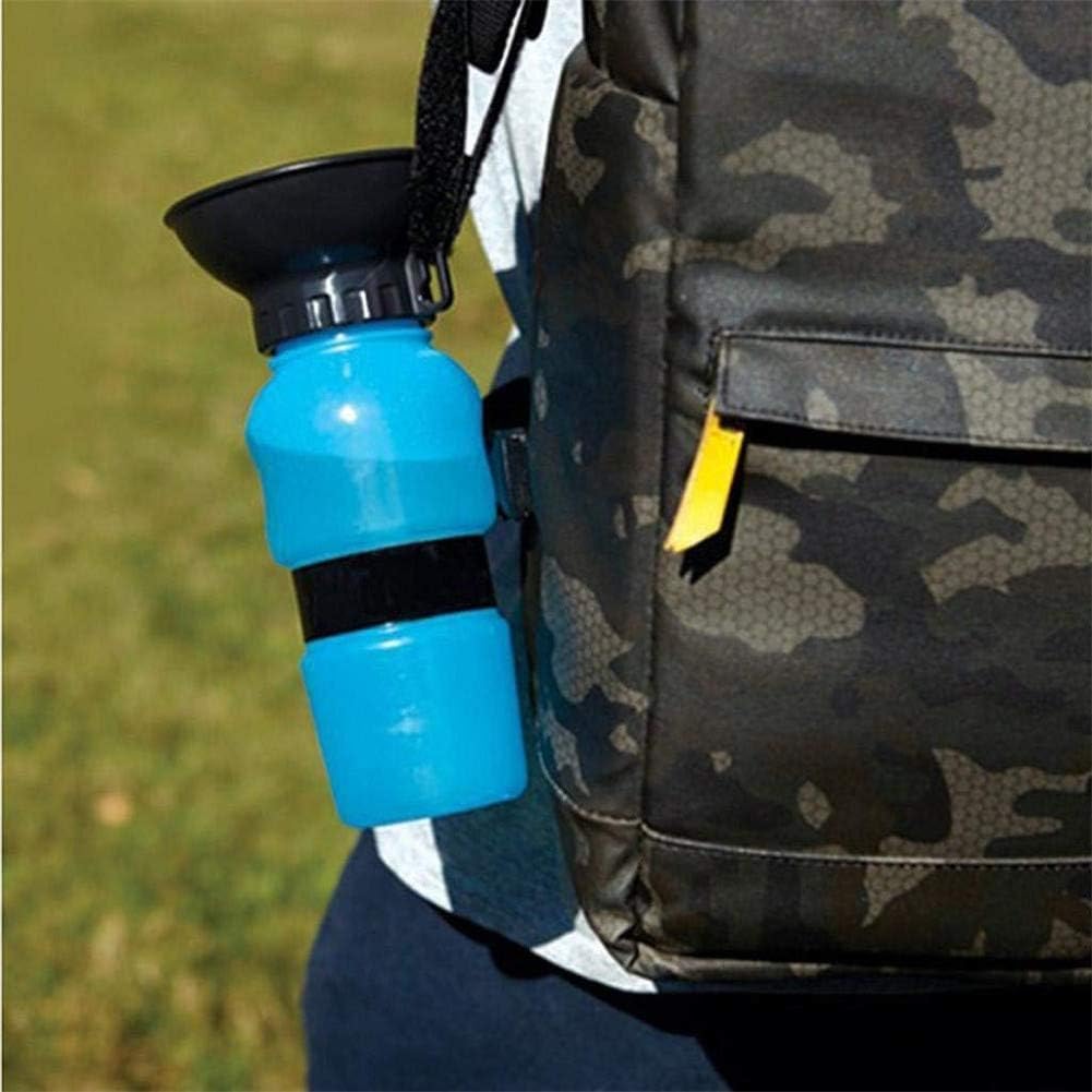Borraccia da viaggio per cani con ciotola integrata - Borraccia da 500 ml - Facile da trasportare, colore casuale