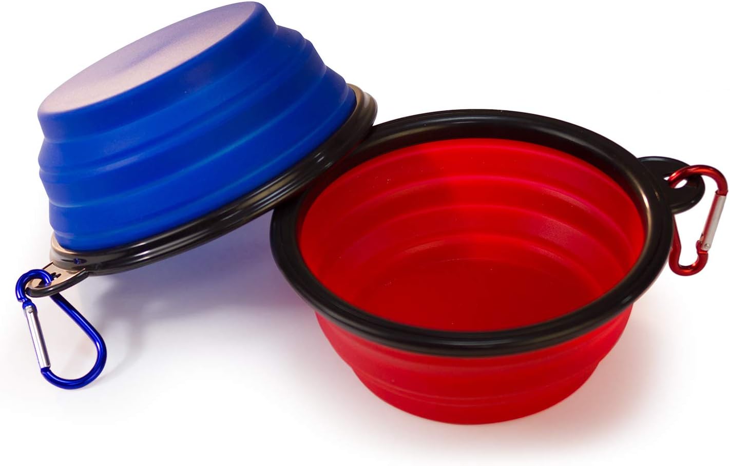 Ciotola da viaggio pieghevole in silicone – Ciotola da trasporto leggera per cani e gatti con gancio – 350 ml, colore casuale