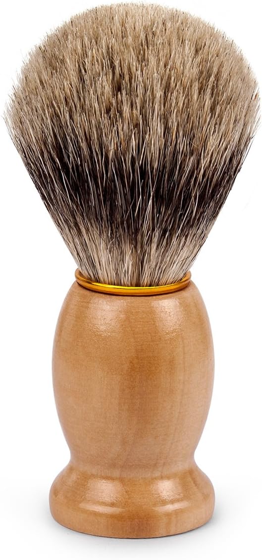 Pennello da barba tradizionale – Manico ergonomico in legno e setole morbide – Insaponamento e cura della pelle