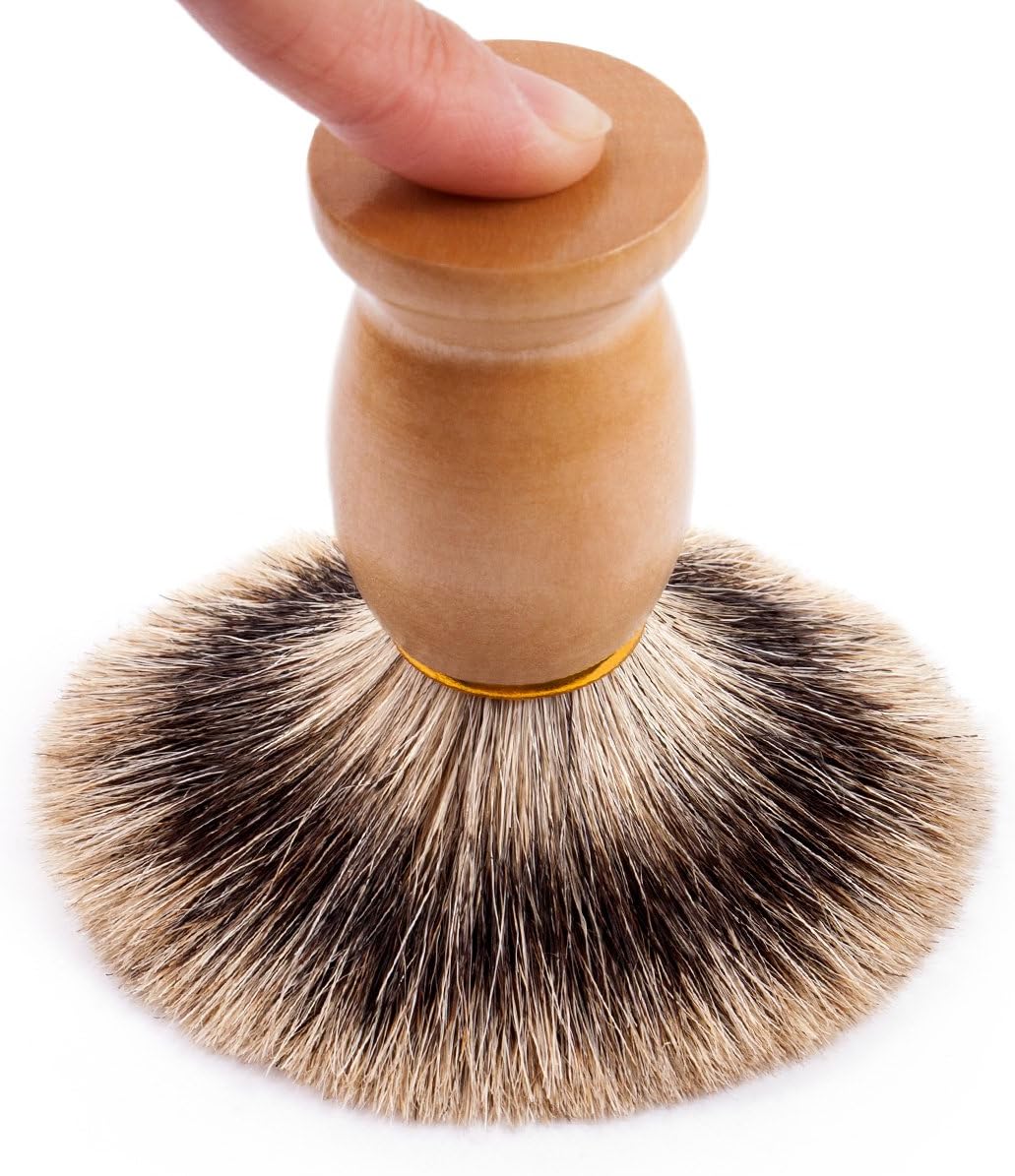 Pennello da barba tradizionale – Manico ergonomico in legno e setole morbide – Insaponamento e cura della pelle