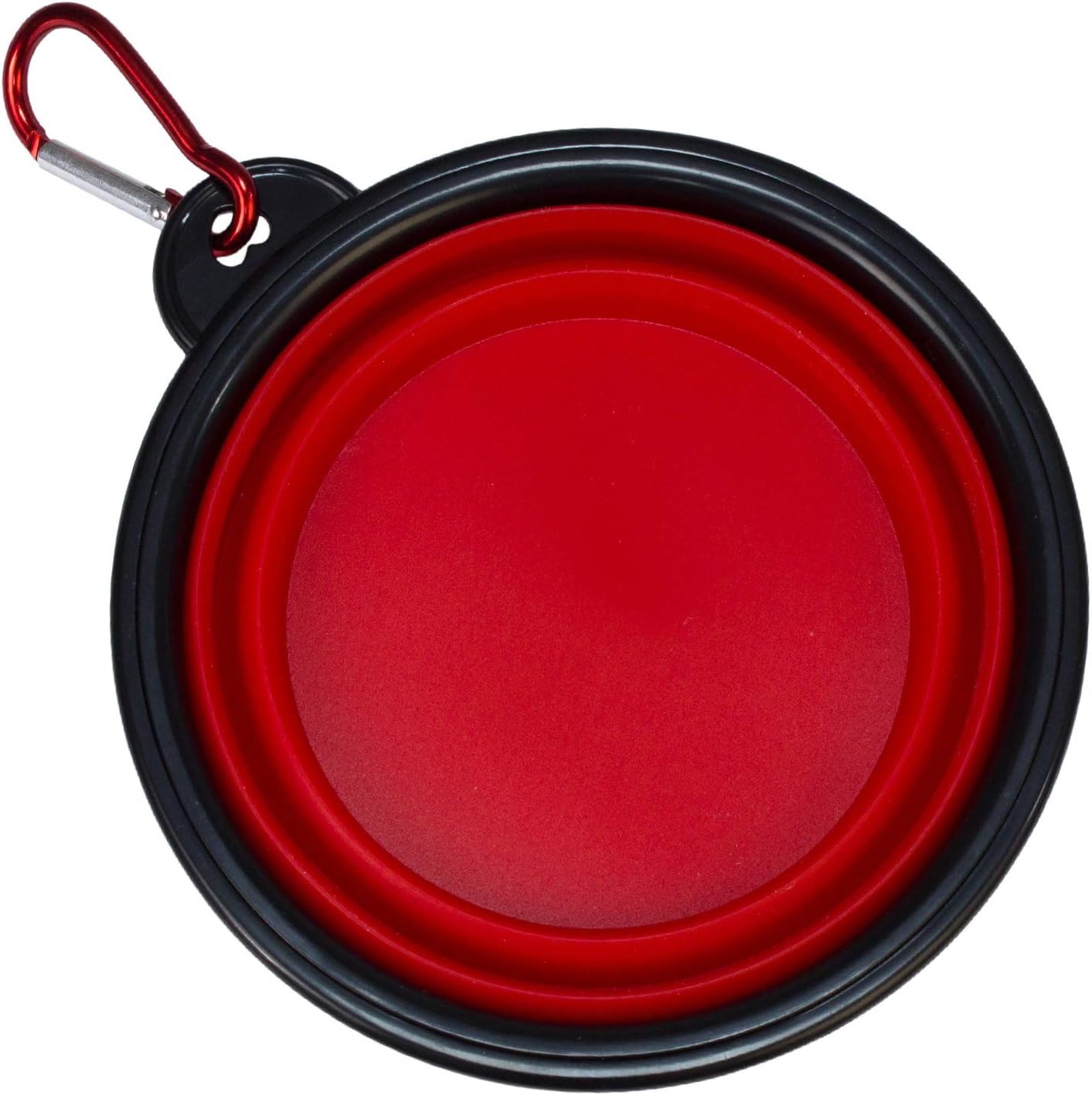 Ciotola da viaggio pieghevole in silicone – Ciotola da trasporto leggera per cani e gatti con gancio – 350 ml, colore casuale