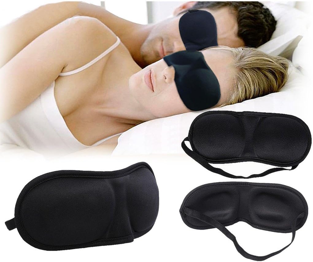 Maschera da notte Comfort Blackout – Maschera da notte in pile con incavo per il naso – Dimensioni 23 × 9 cm