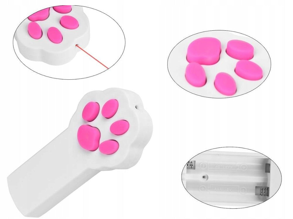 Giocattolo laser interattivo per gatti a forma di zampa: giocattolo luminoso divertente e stimolante