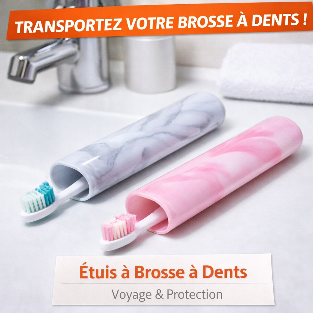 Lot de 2 Étuis à Brosse à Dents