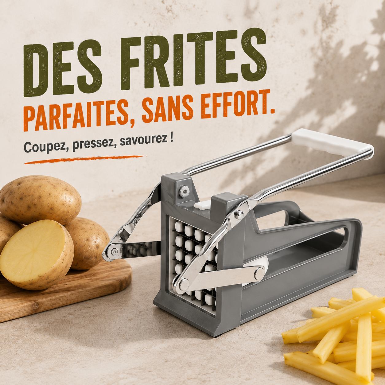 Coupe Frites Manuel – 2 Lames Interchangeables