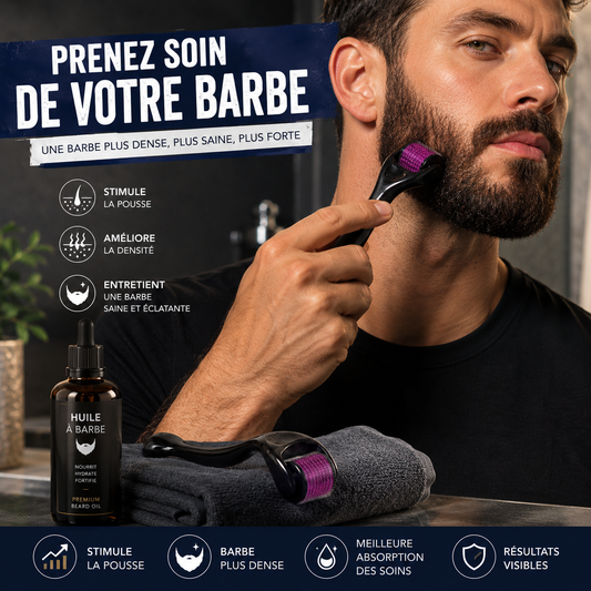 Derma Roller 0,3 mm – Rouleau Visage & Barbe 540 Picots
