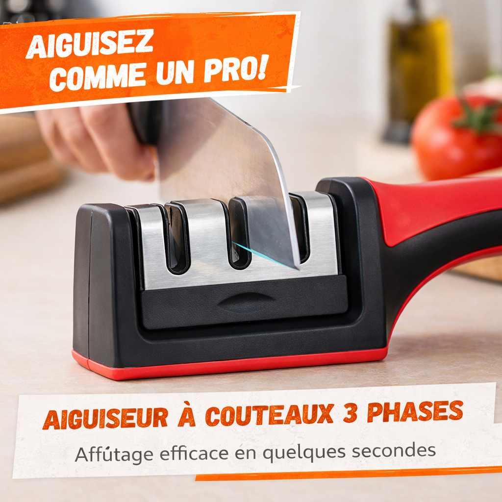 Aiguiseur à Couteaux 3 Phases Easy Sharp