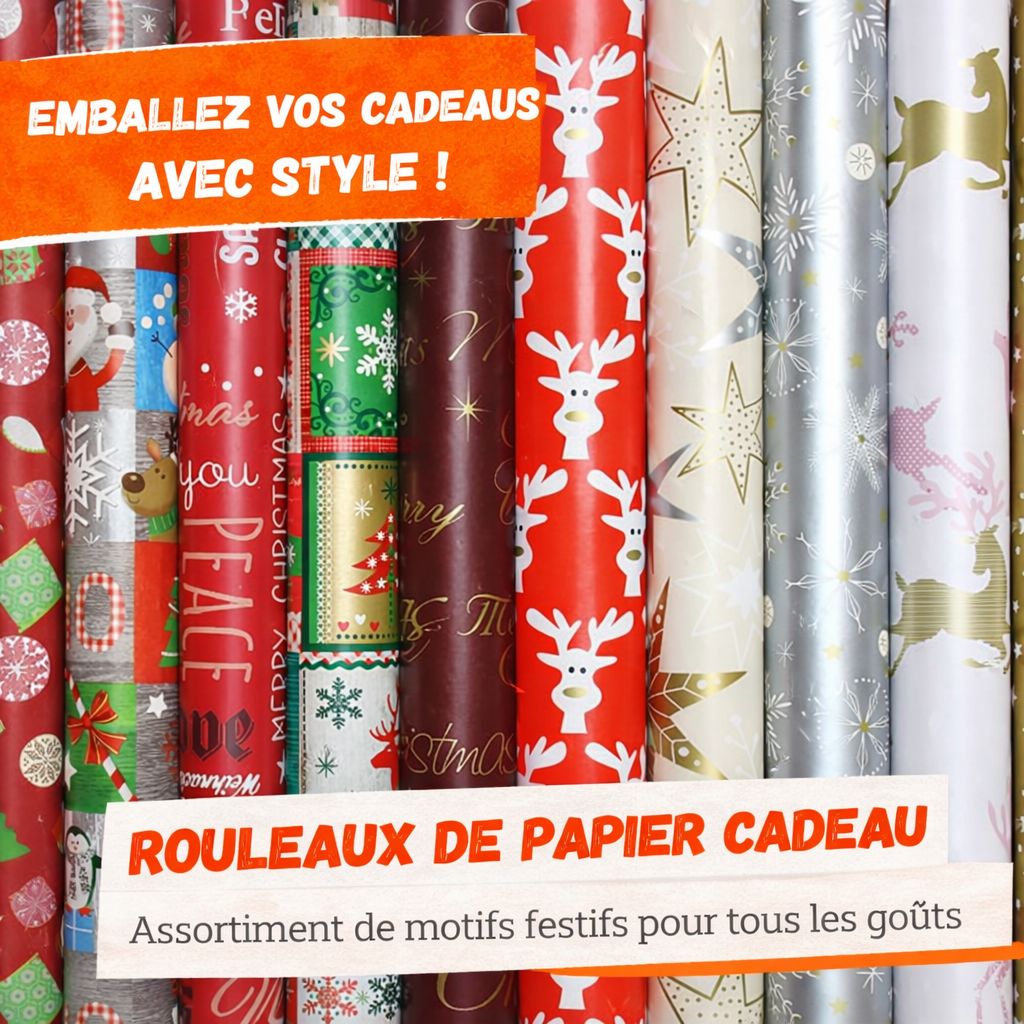 Rouleau de Papier Cadeau Noël – 2 m x 70 cm
