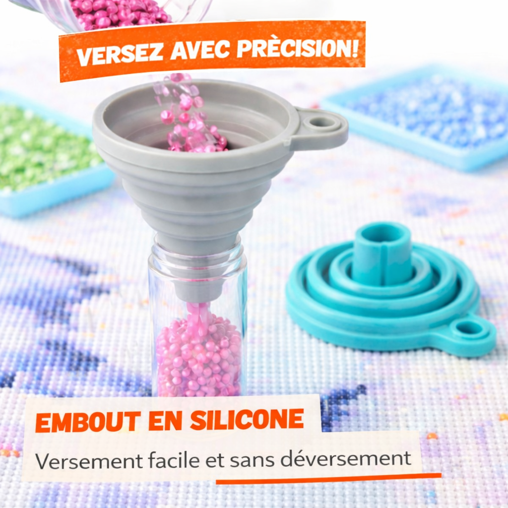 Entonnoir Pliable en Silicone – 7 x 8 cm