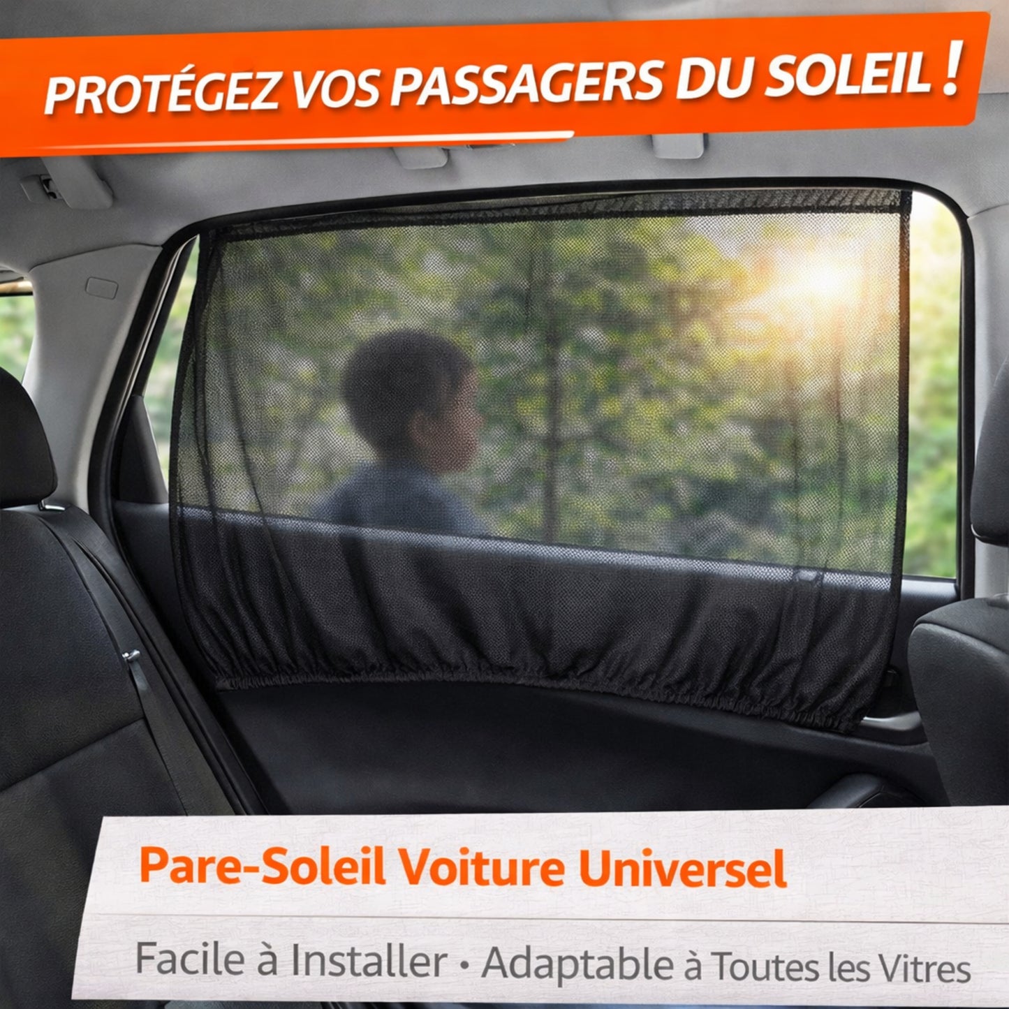 Pare-Soleil Voiture Universel à Enfiler – Lot de 2