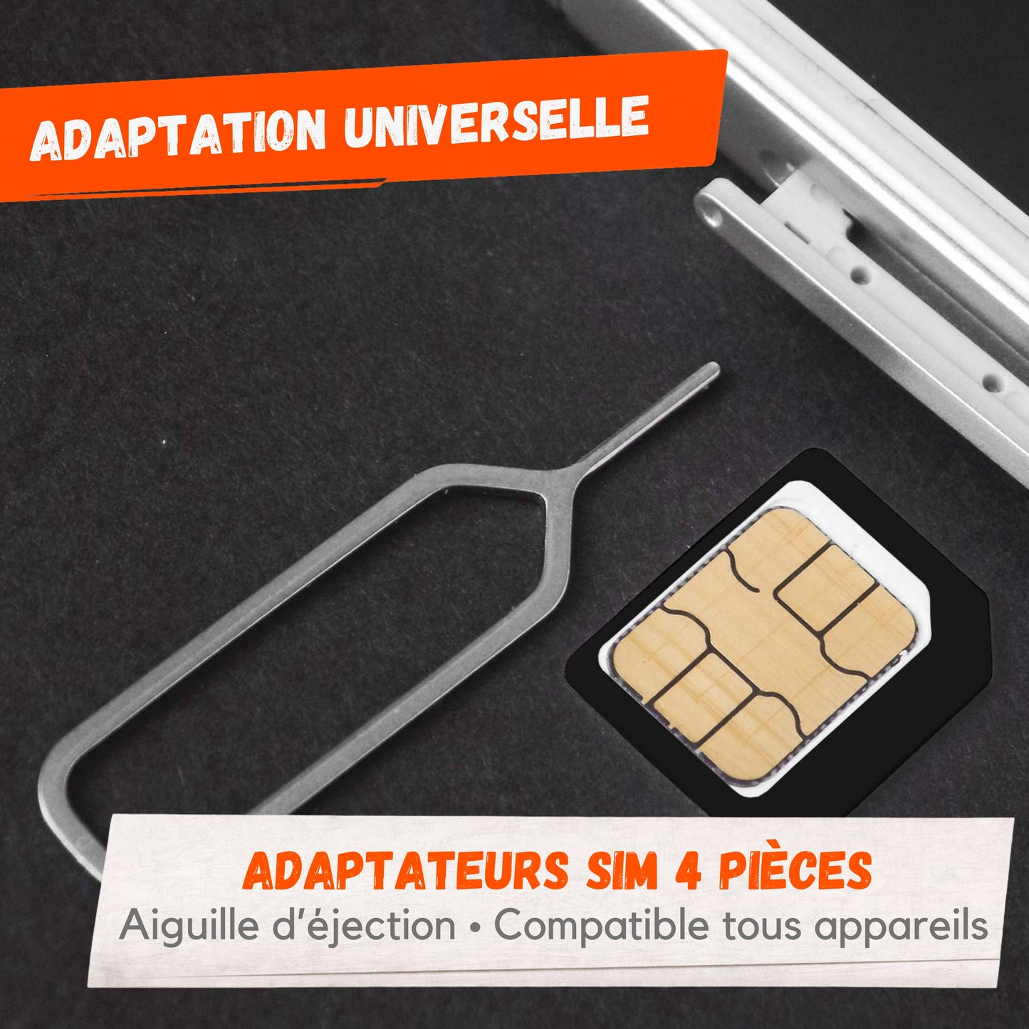 Ensemble d’Adaptateurs Carte SIM 4 Pièces