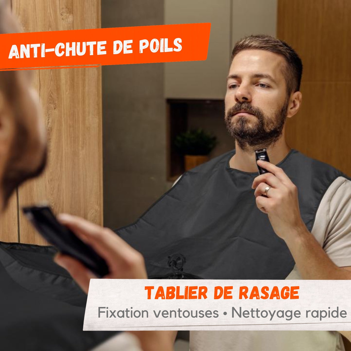 Tablier Ramasse-Poils et Cheveux 2 ventouses