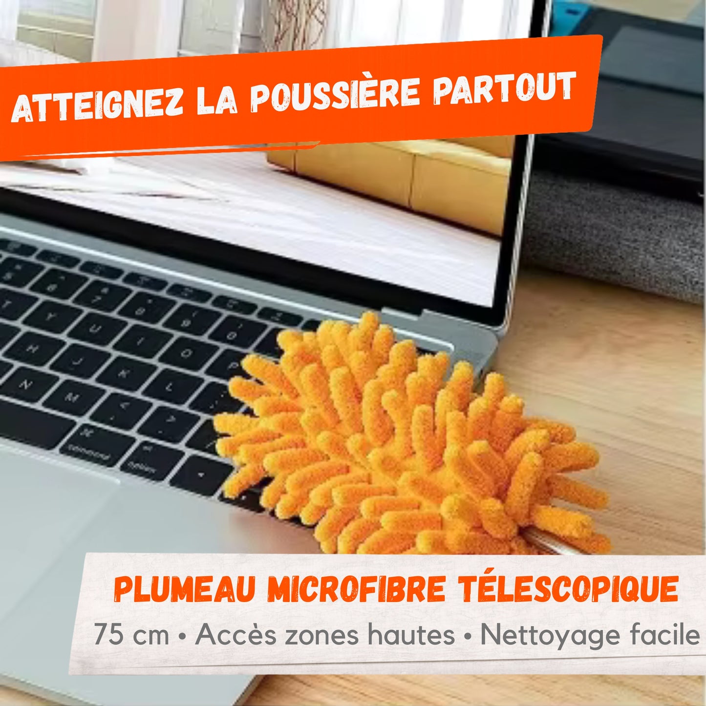 Plumeau Microfibre Télescopique – Extensible à 75 cm