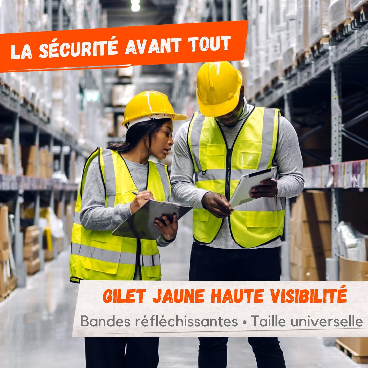 Gilet Jaune Haute Visibilité – Taille Universelle Mixte