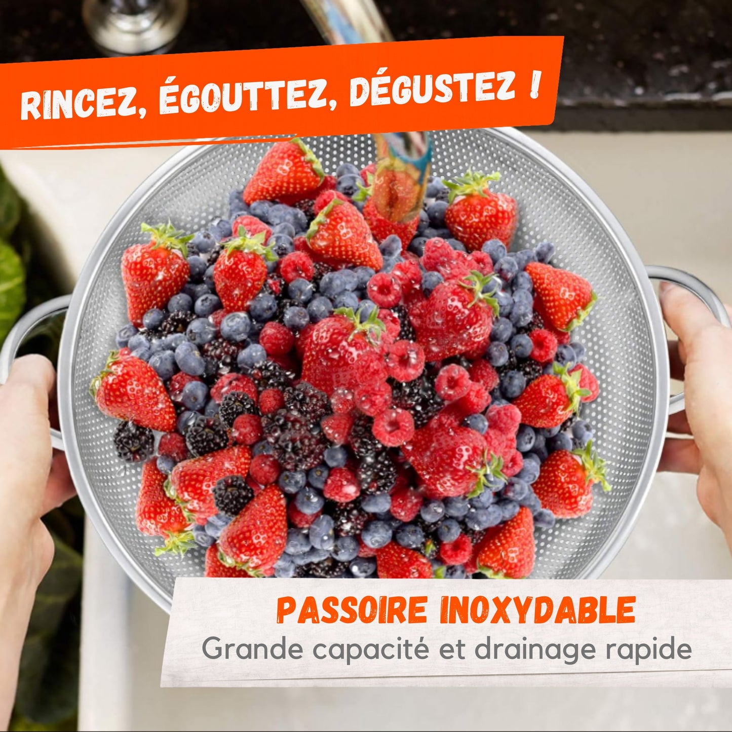 Passoire de Cuisine à Double Anse