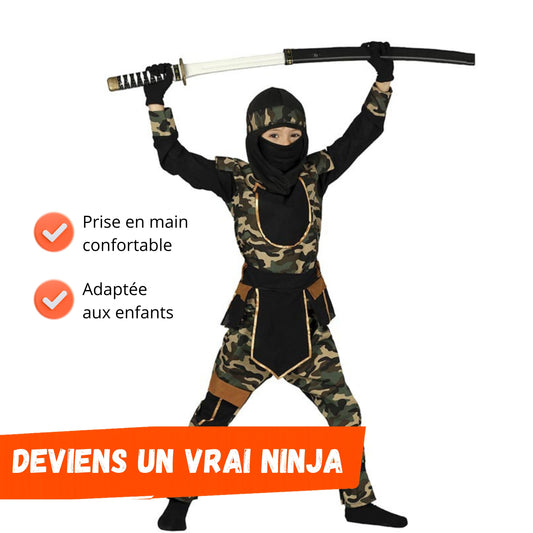 Spada da costume da ninja/samurai – 60 cm – Accessorio in plastica resistente – Colore casuale
