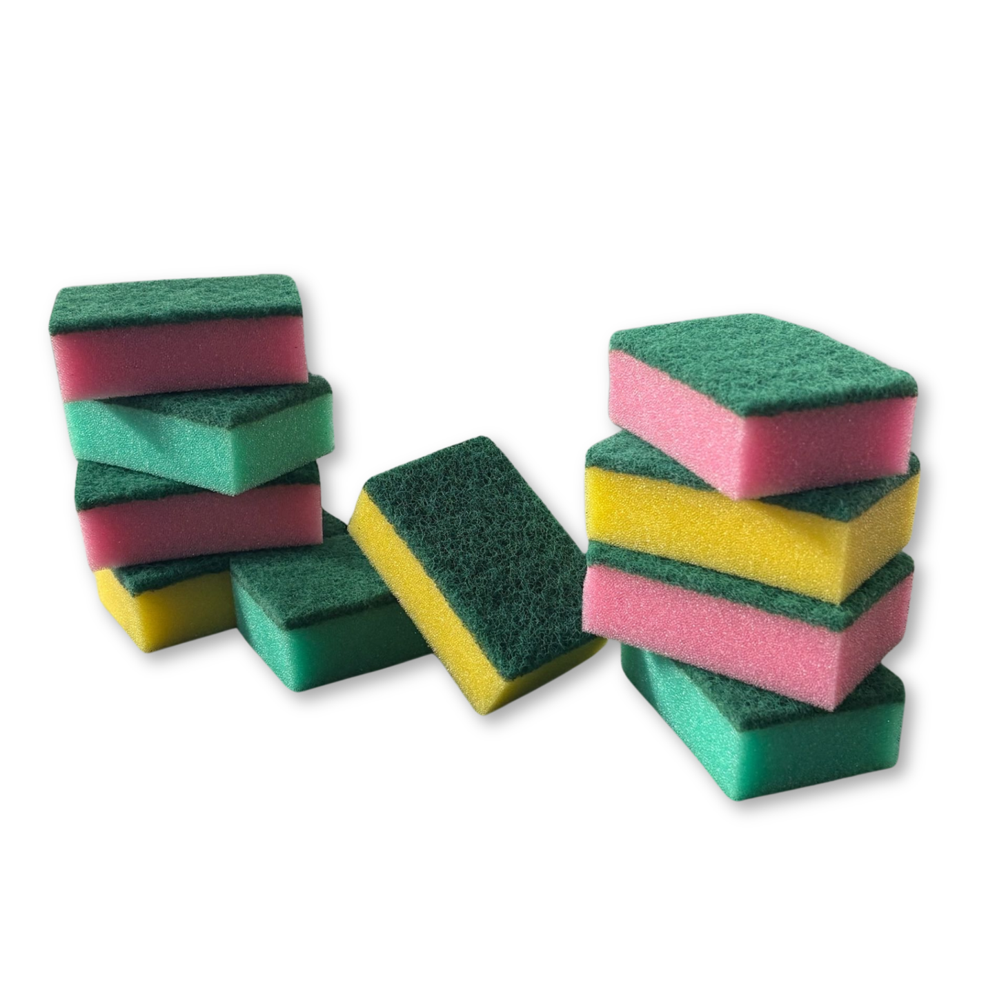 Spugna assorbente per piatti con lato abrasivo – Confezione da 10 spugne multiuso per cucina e pulizia
