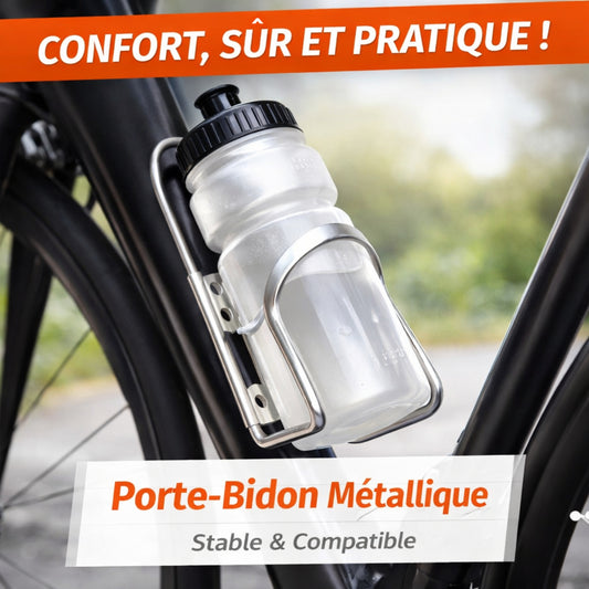 Porte-Bidon Vélo en Aluminium Argent – Bouteilles jusqu’à 1,5 L