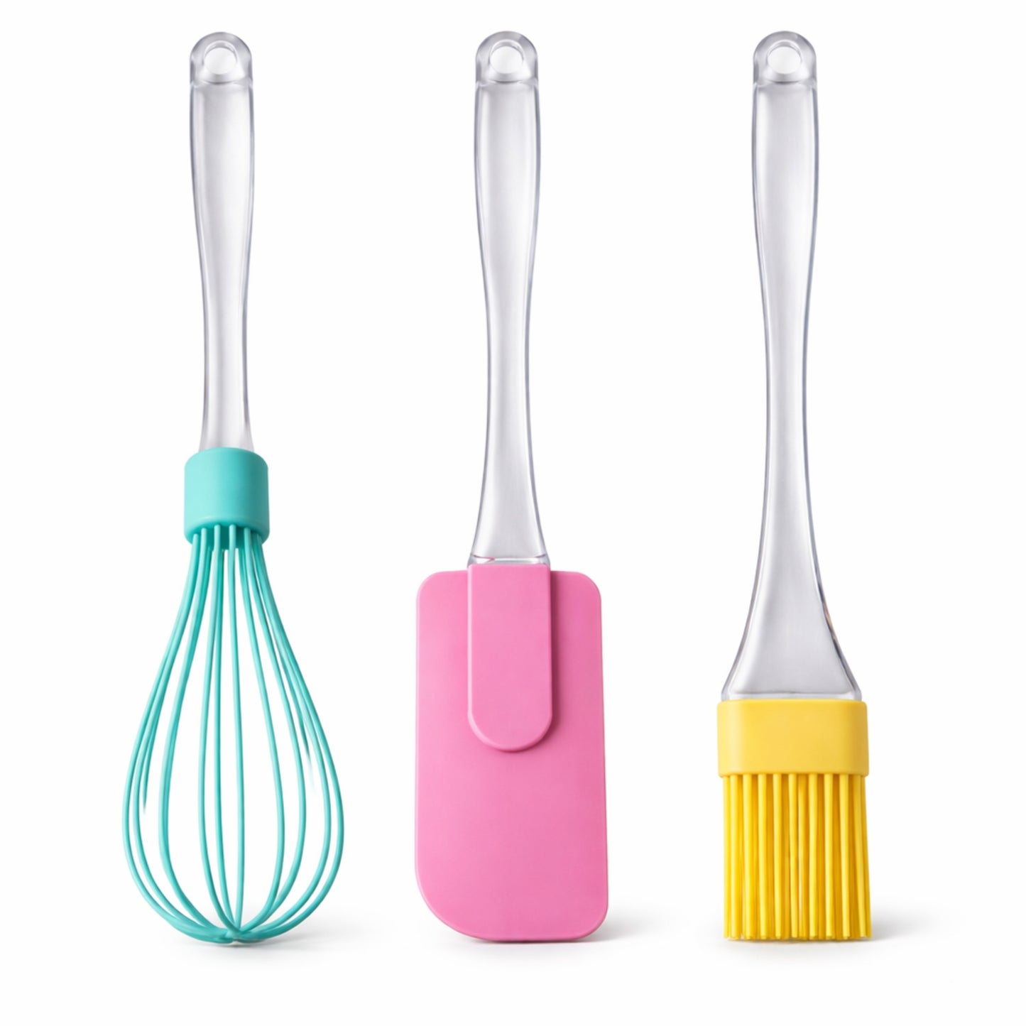 Lot de 3 Accessoires Pâtisserie en Silicone - Fouet, Spatule et Pinceau