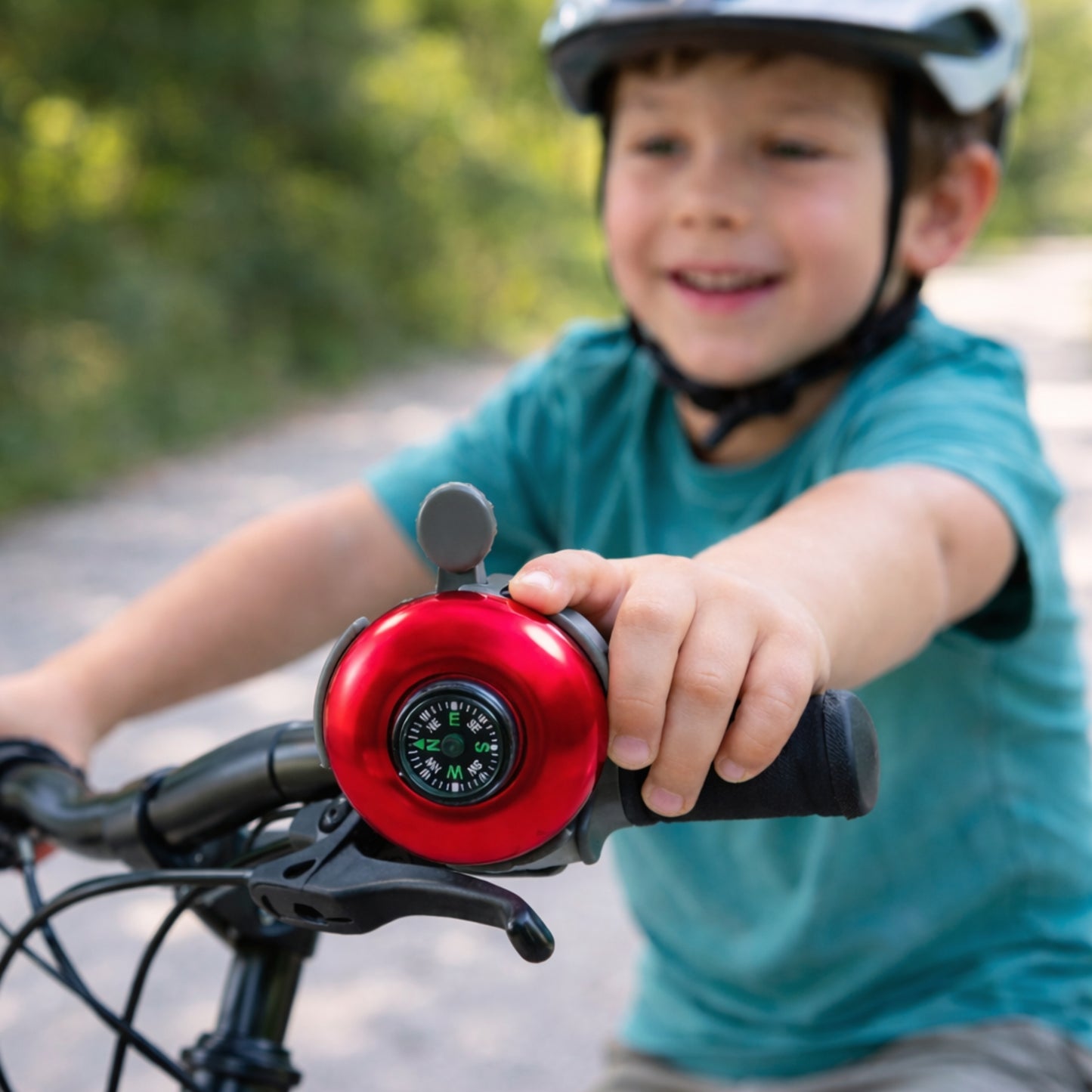 Lot de 2 Sonnettes Vélo avec Boussole Intégrée