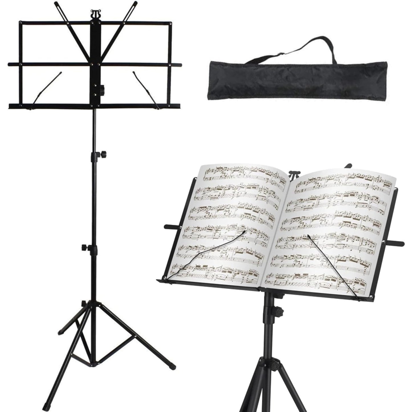 Pupitre de Partition Réglable et Pliable en Aluminium – jusqu’à 132 cm