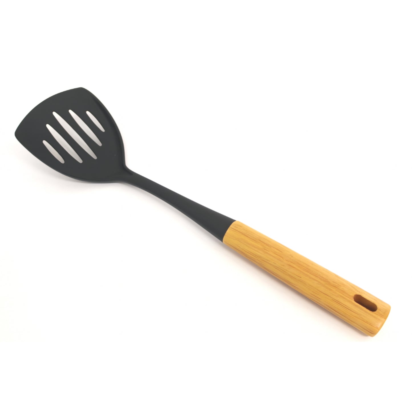 Spatola da cucina grande – Manico in legno e punta in nylon resistente – Ideale per cucinare e mescolare
