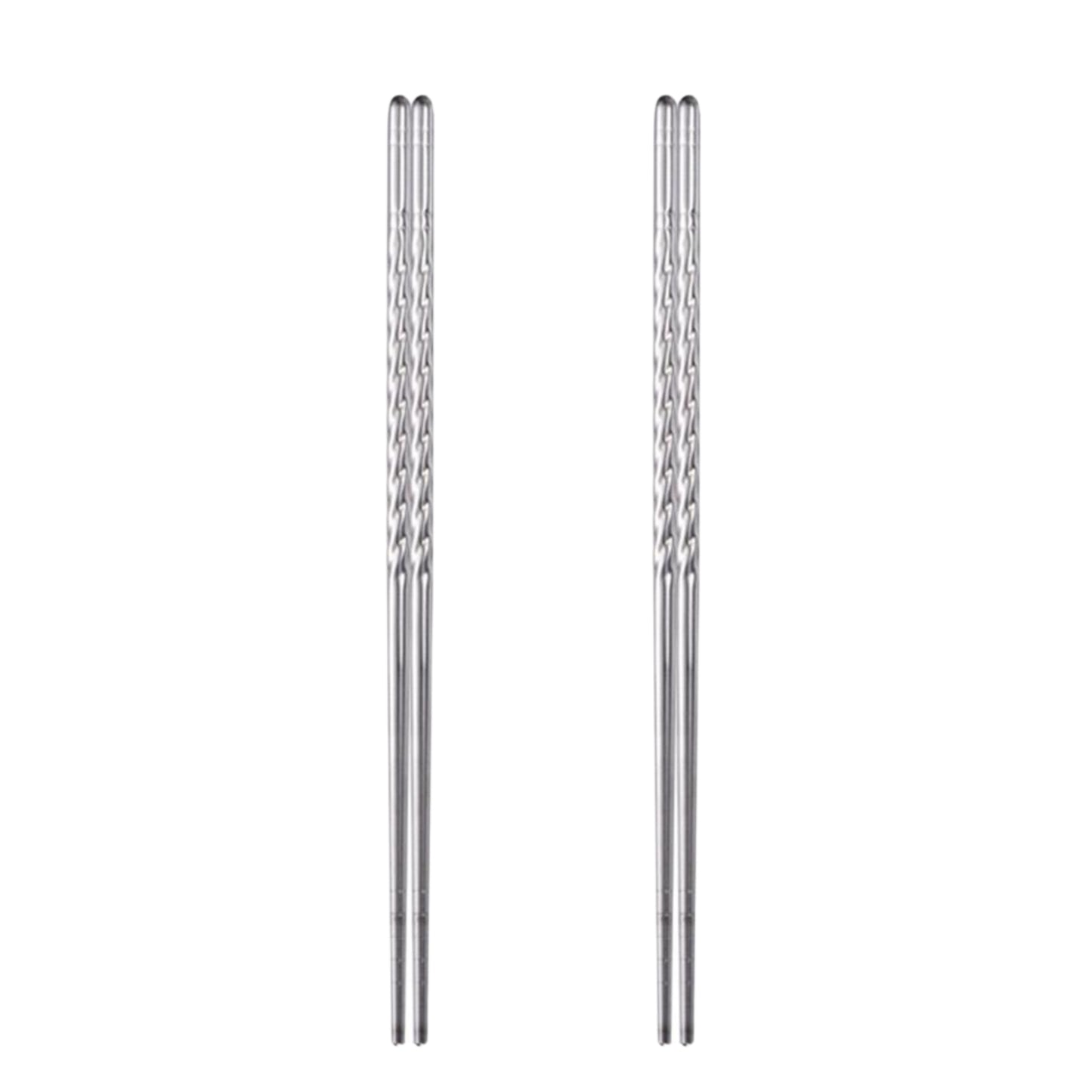 Lot de 4 Baguettes en Acier Inoxydable 22 cm