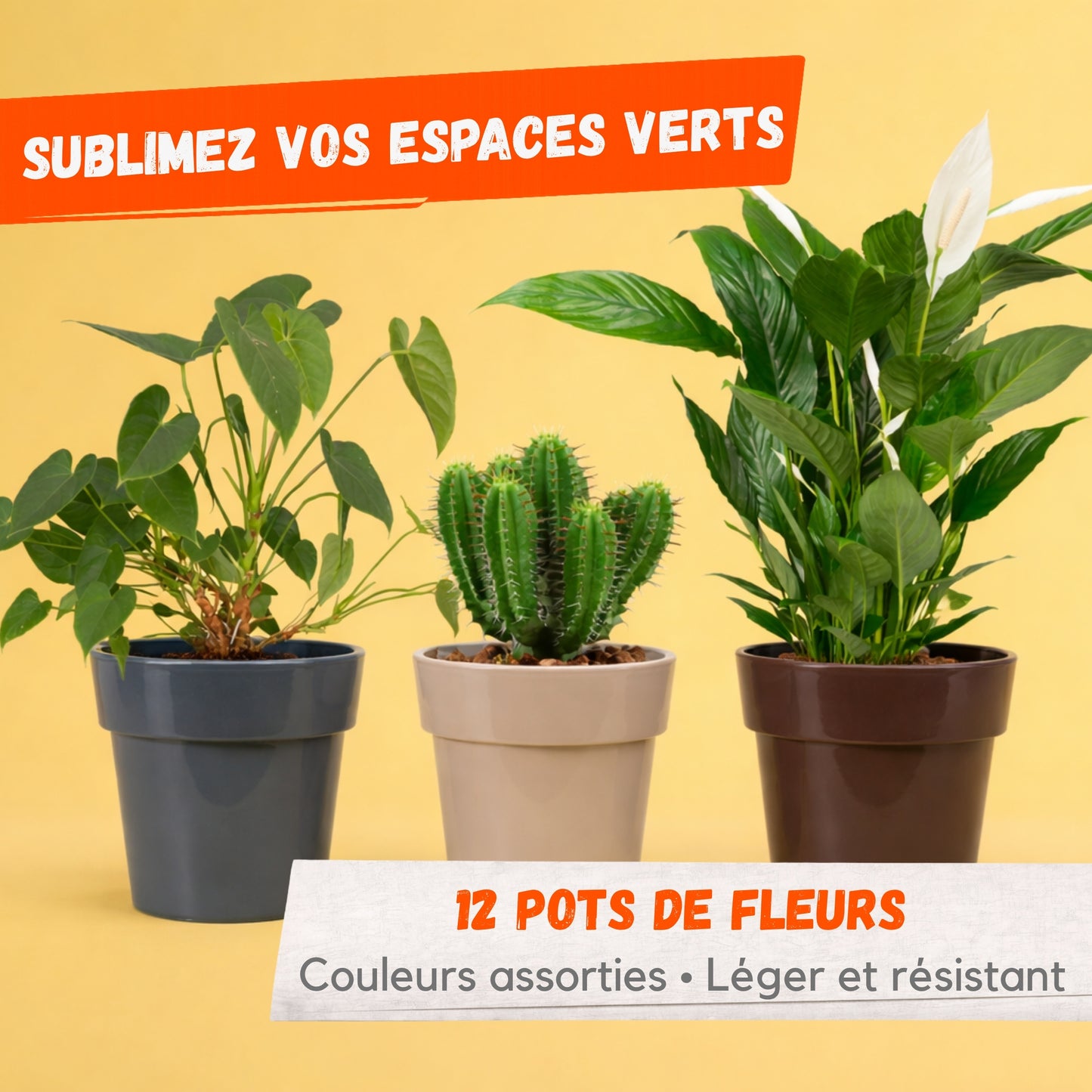 Pots de Fleurs Mix Couleurs – Lot de 12