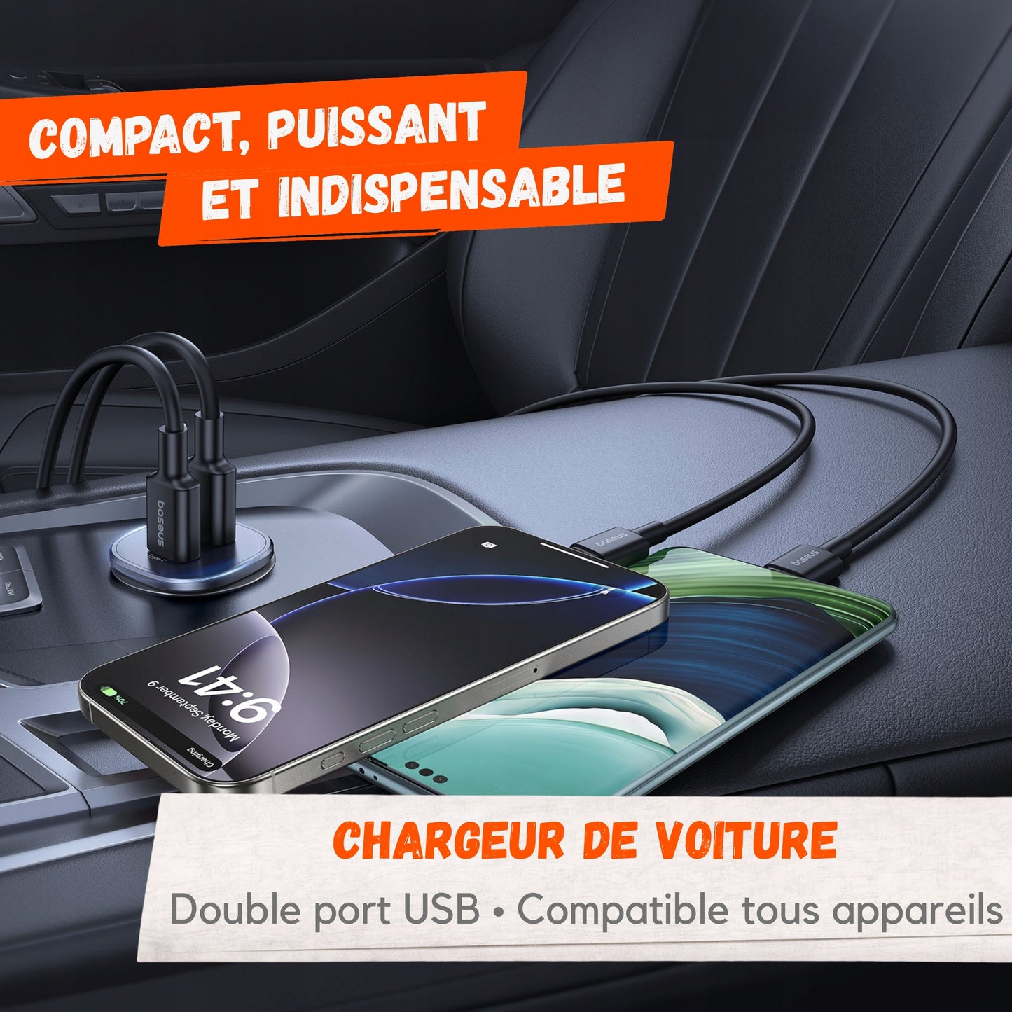 Chargeur Allume-Cigare USB Double – Charge Rapide