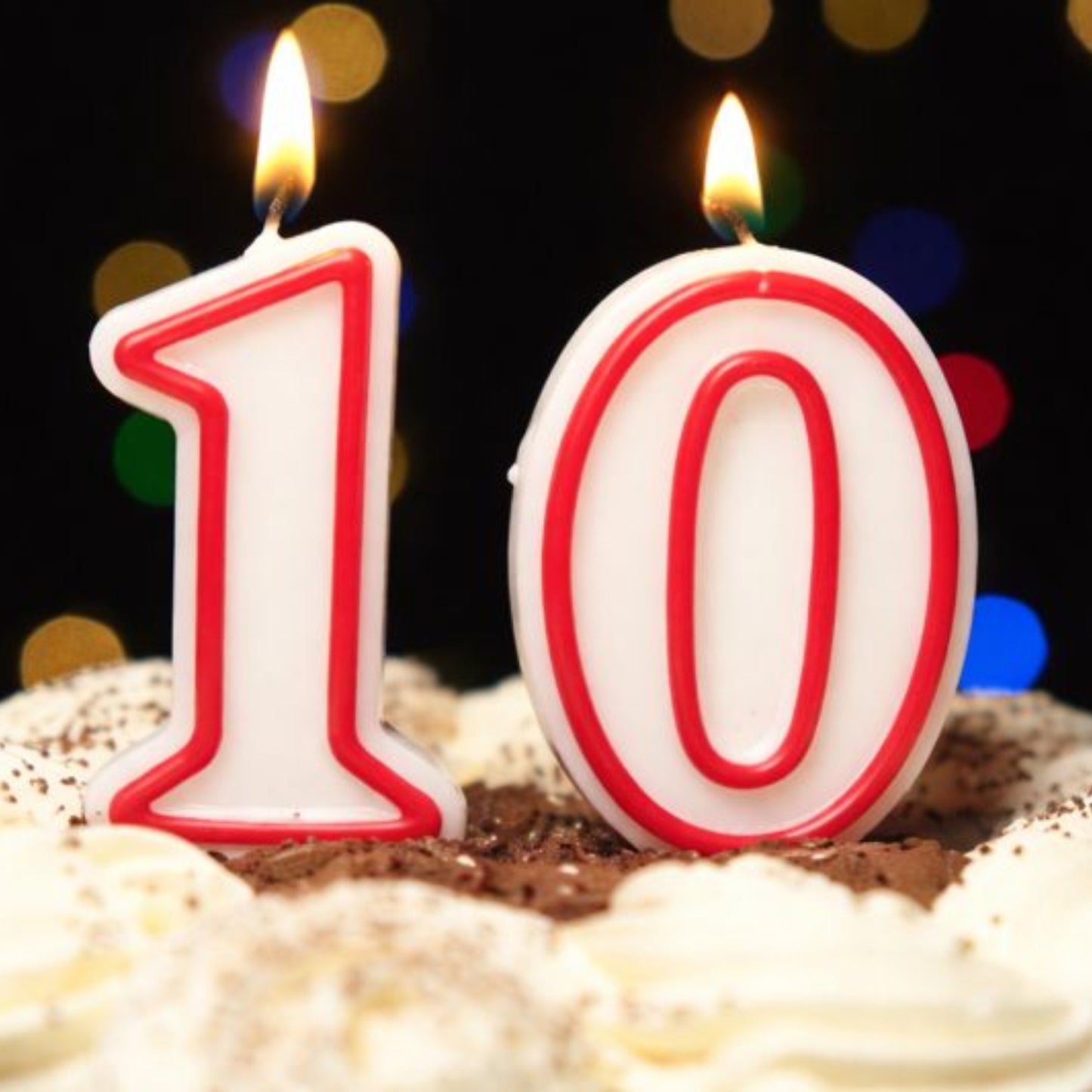 Bougie Chiffre 0 Anniversaire 7 cm