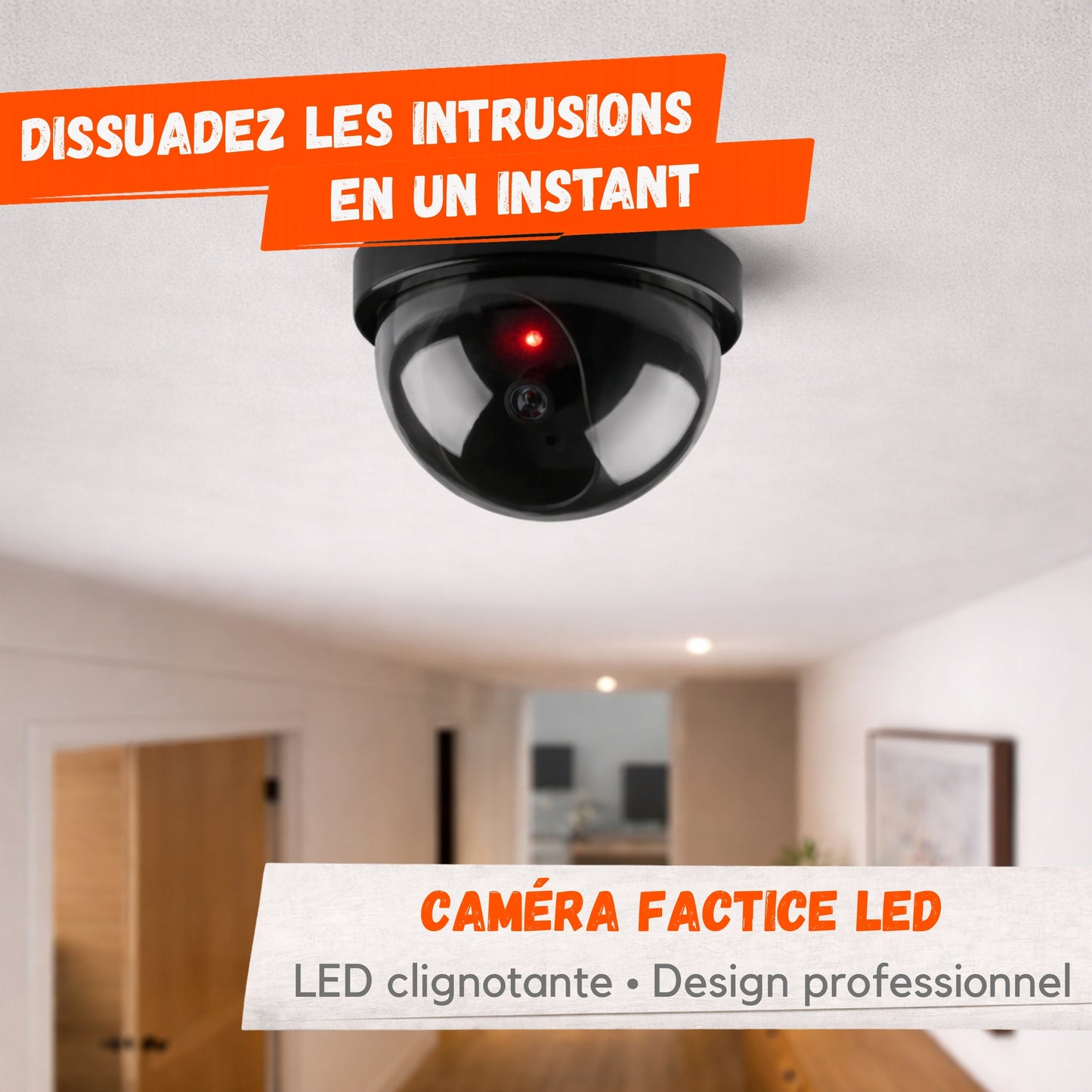 Caméra Factice LED – Effet Sécurité Réaliste