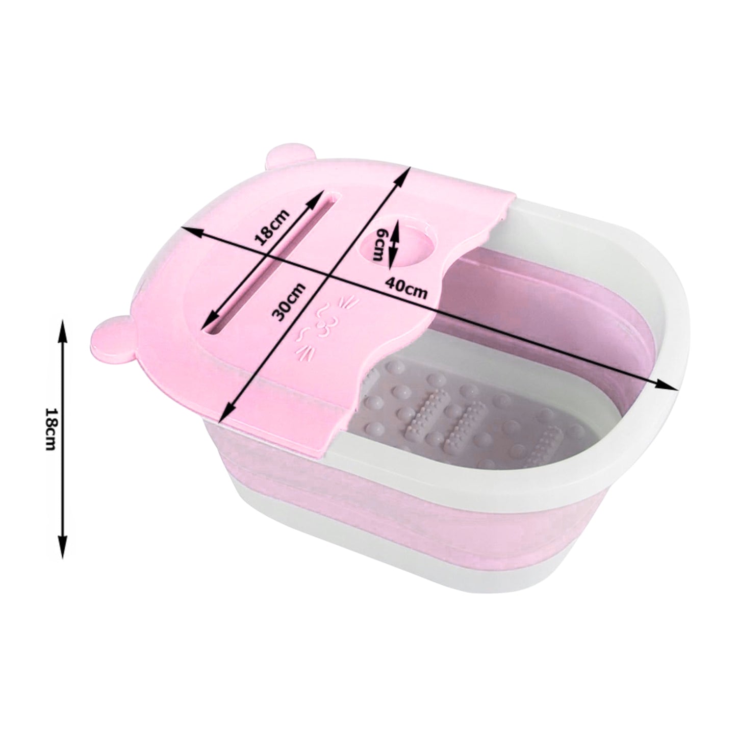 Bac de Massage des Pieds Pliable – Picots Relaxants