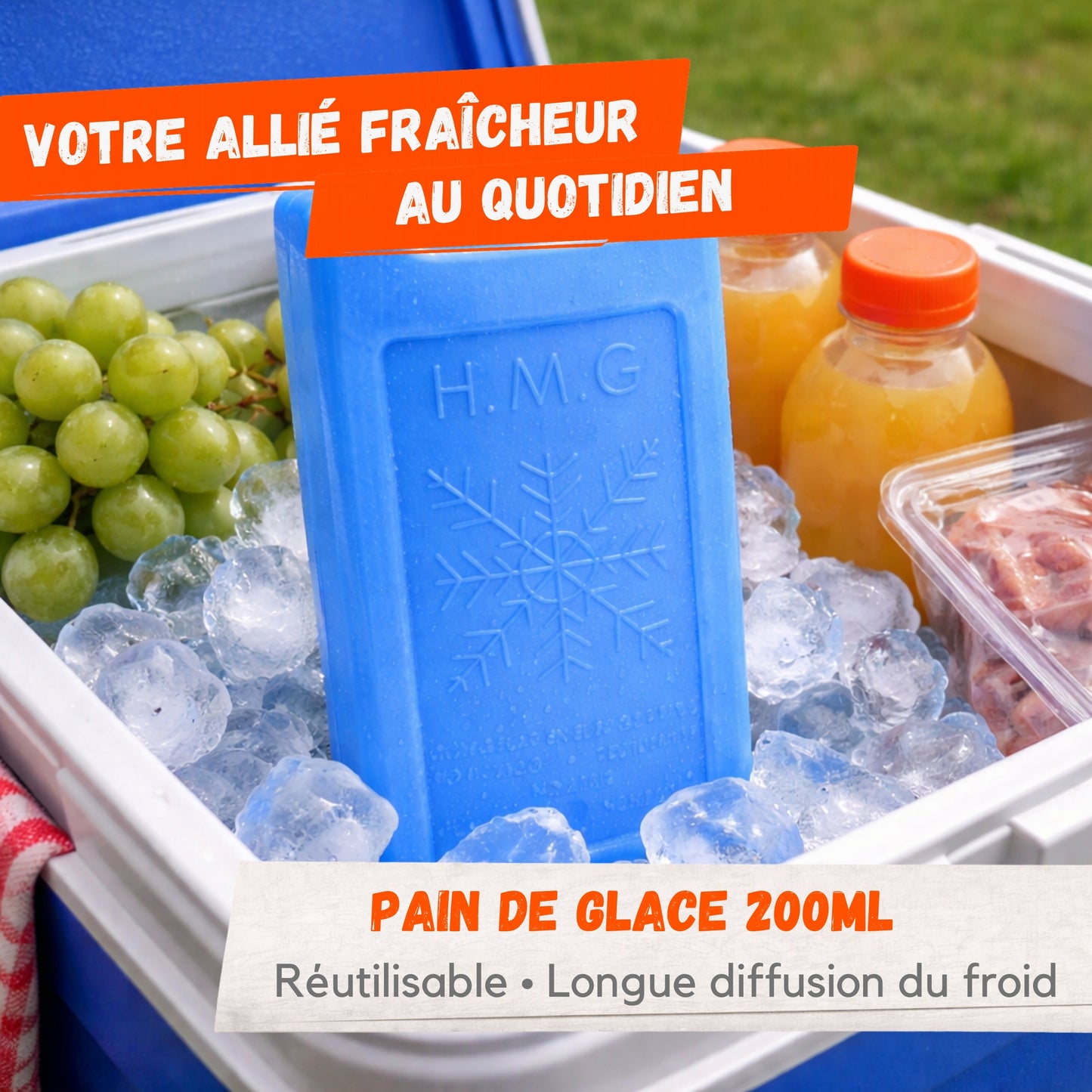 Pain de Glace Réutilisable 200ml – Accumulateur de Froid Compact
