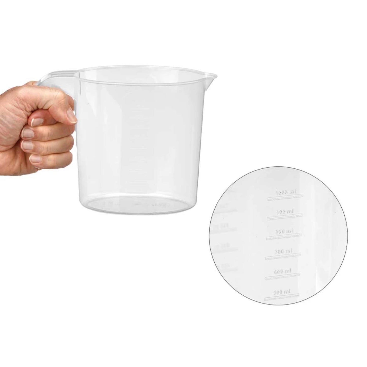Pichet Gradué 1L – Verre Doseur avec Bec Verseur